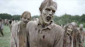 The Walking Dead a large group of walkers in a field