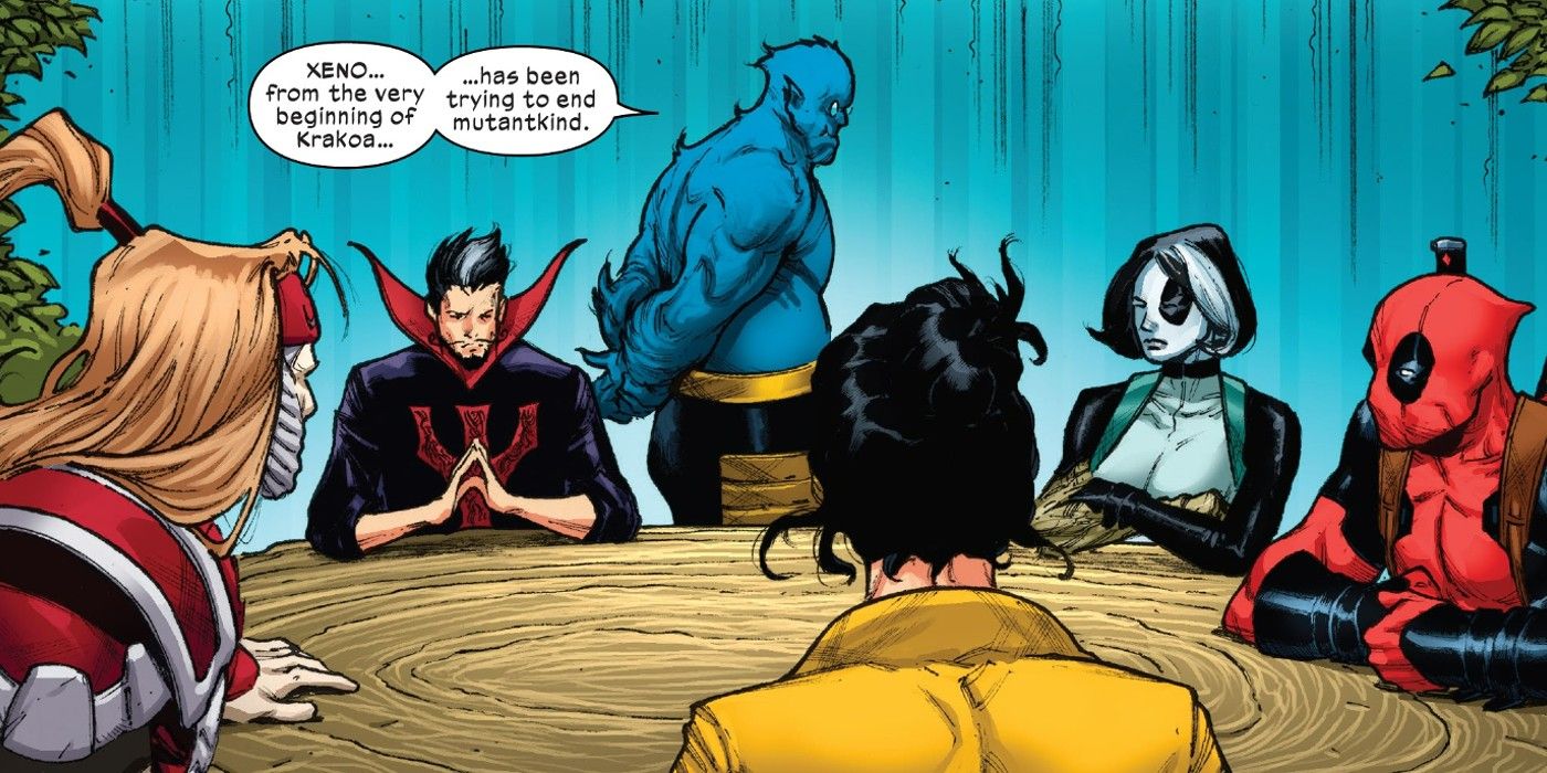 X-Force #36 Beast falando sobre a ameaça de XENO