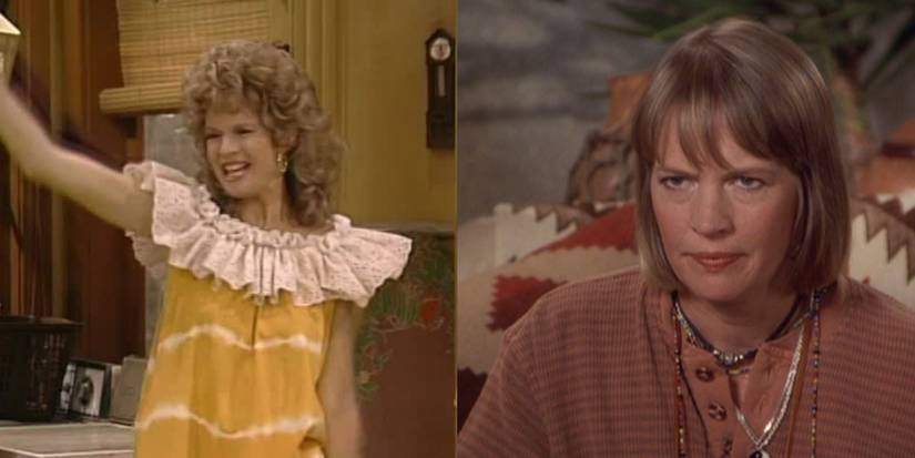 A split image of Dorothy Lyman from Mama's Family