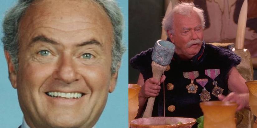 A split image of Harvey Korman from Mama's Family