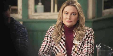 Madchen Amick as Alice looking serious in Riverdale 
