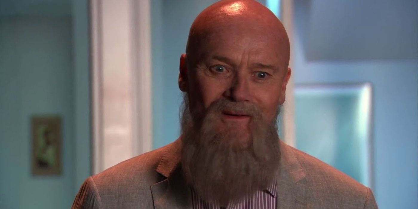 Creed (Creed Bratton) with a beard in The Office finale