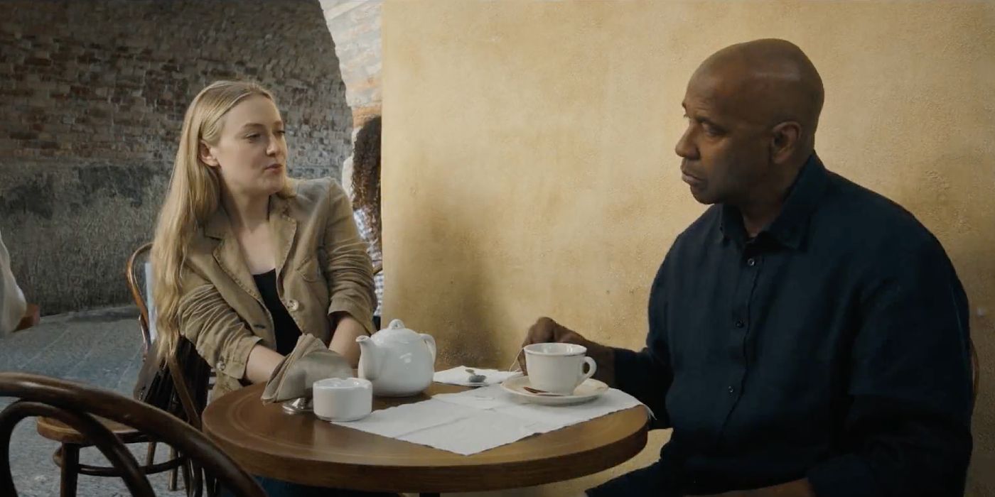 Dakota Fanning and Denzel Washington in The Equalizer 3.