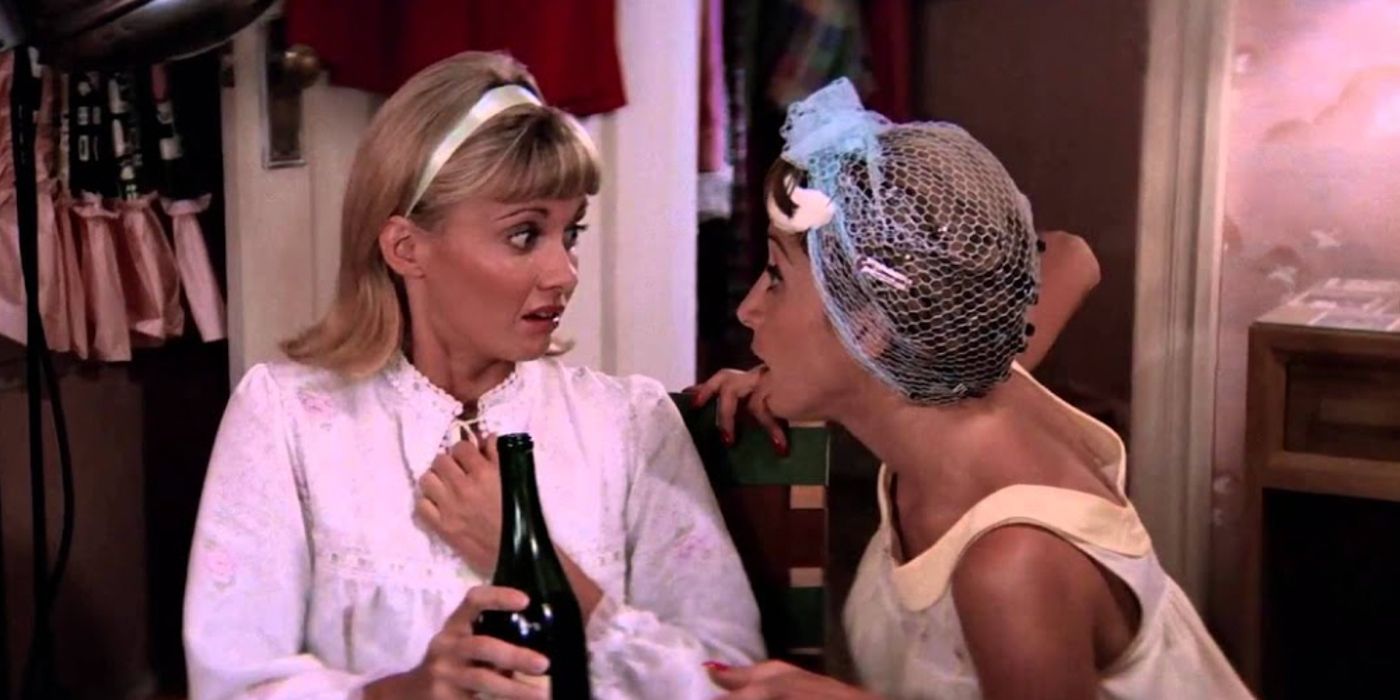 Sandy and Frenchy During Grease's Sleepover Scene