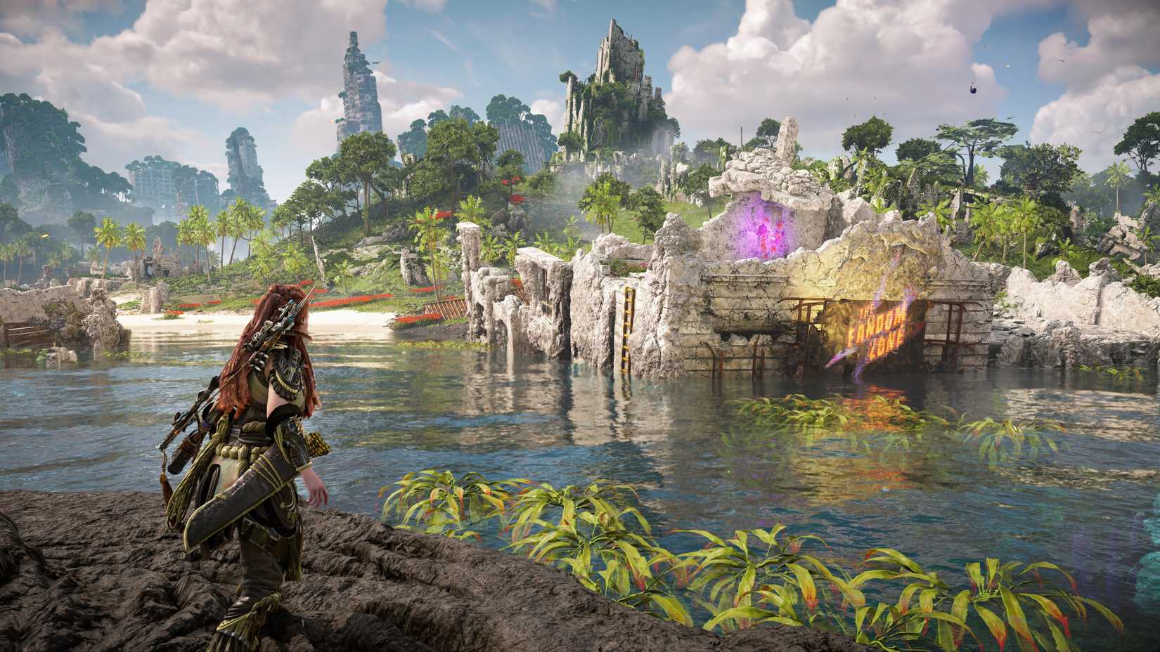 Horizon Forbidden West Burning Shores Aloy Looking At Half-Submerged Fandom Zone Shop