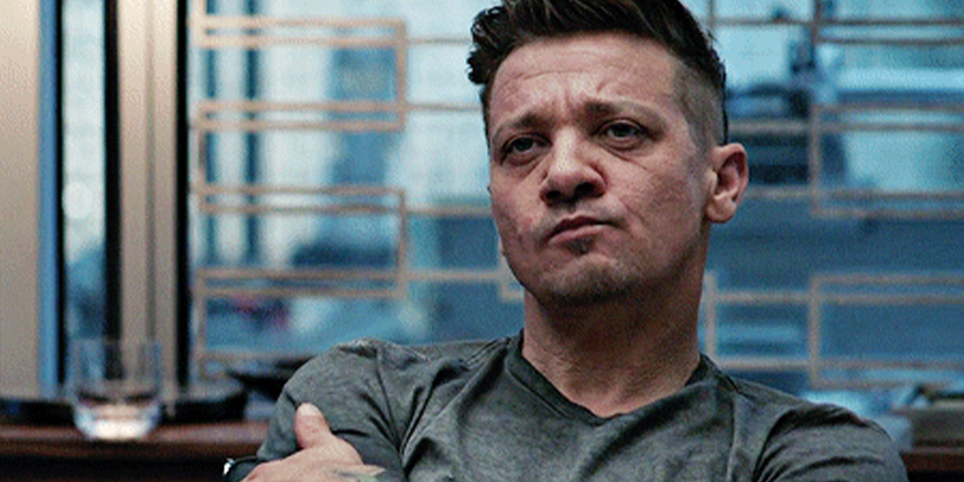 Jeremy Renner nei panni di Hawkeye in Avengers Endgame