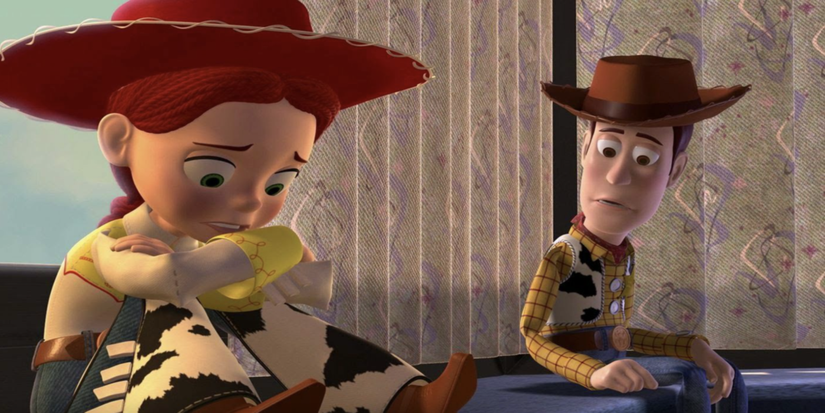 Jessie and Woody in Toy Story 2 Sad