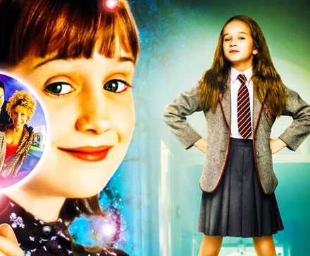 Смешанное изображение мюзикла "Матильда" и фильма 1996 года