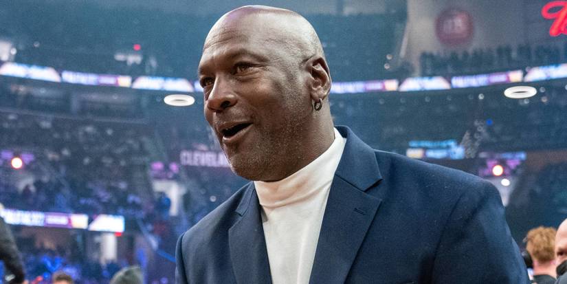 Michael Jordan at an NBA game.