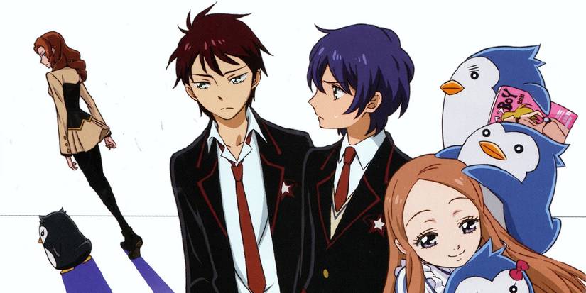 Poster depicting Penguindrum's main characters.