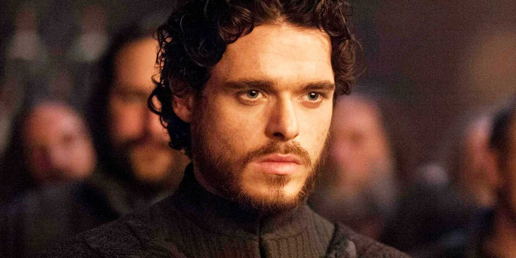8 Seriously Dark Moments In Fantasy TV Shows 6 Richard Madden as Robb Stark looking stern at the Red Wedding in Game of Thrones