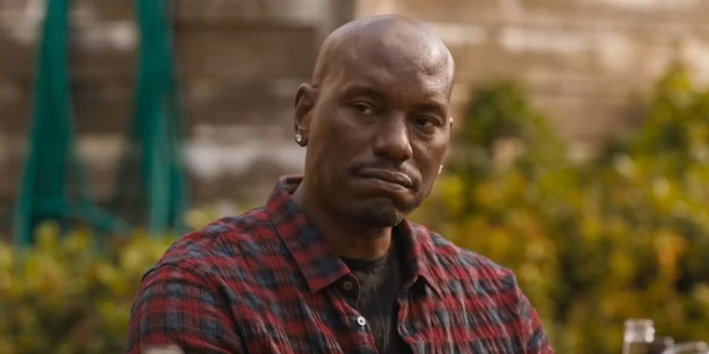 Tyrese Gibson looking serious in Fast X