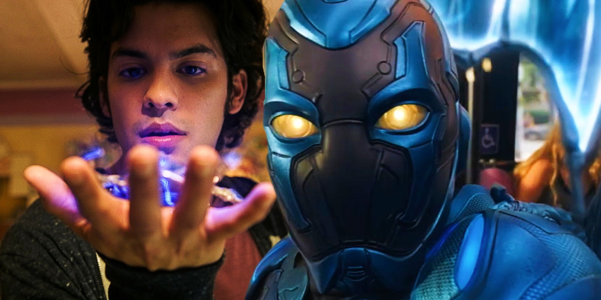 Xolo Maridueña as Jaime Reyes in the Blue Beetle trailer