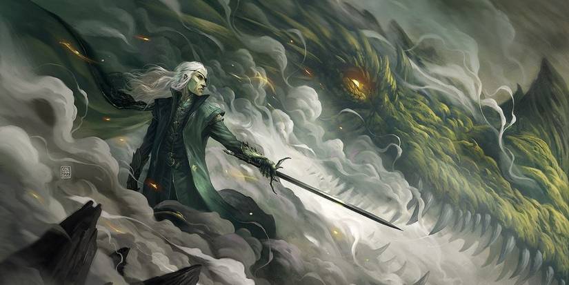 Aemond leading Vhagar to war