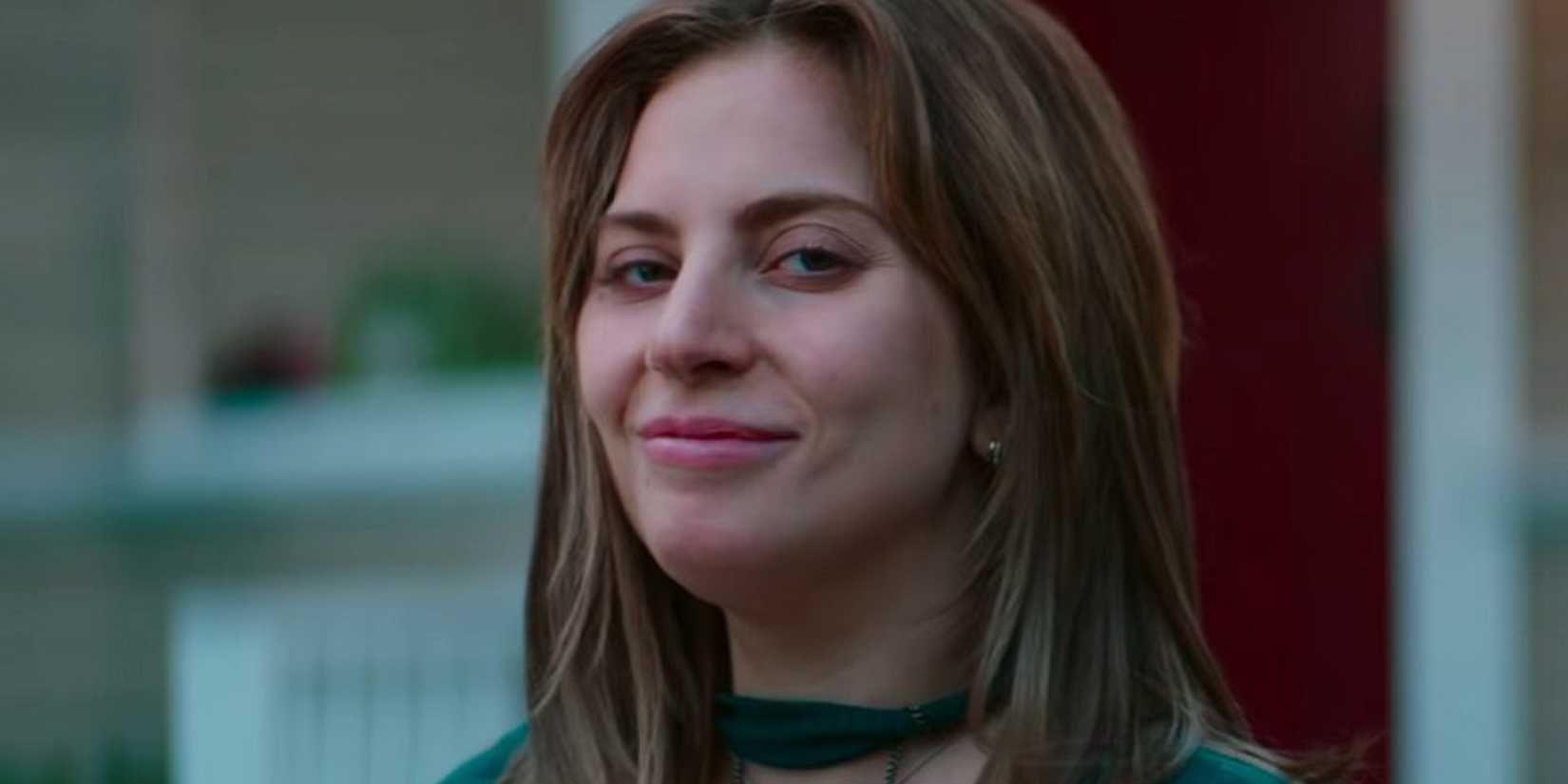 Lady Gaga as Ally smiling in A Star Is Born