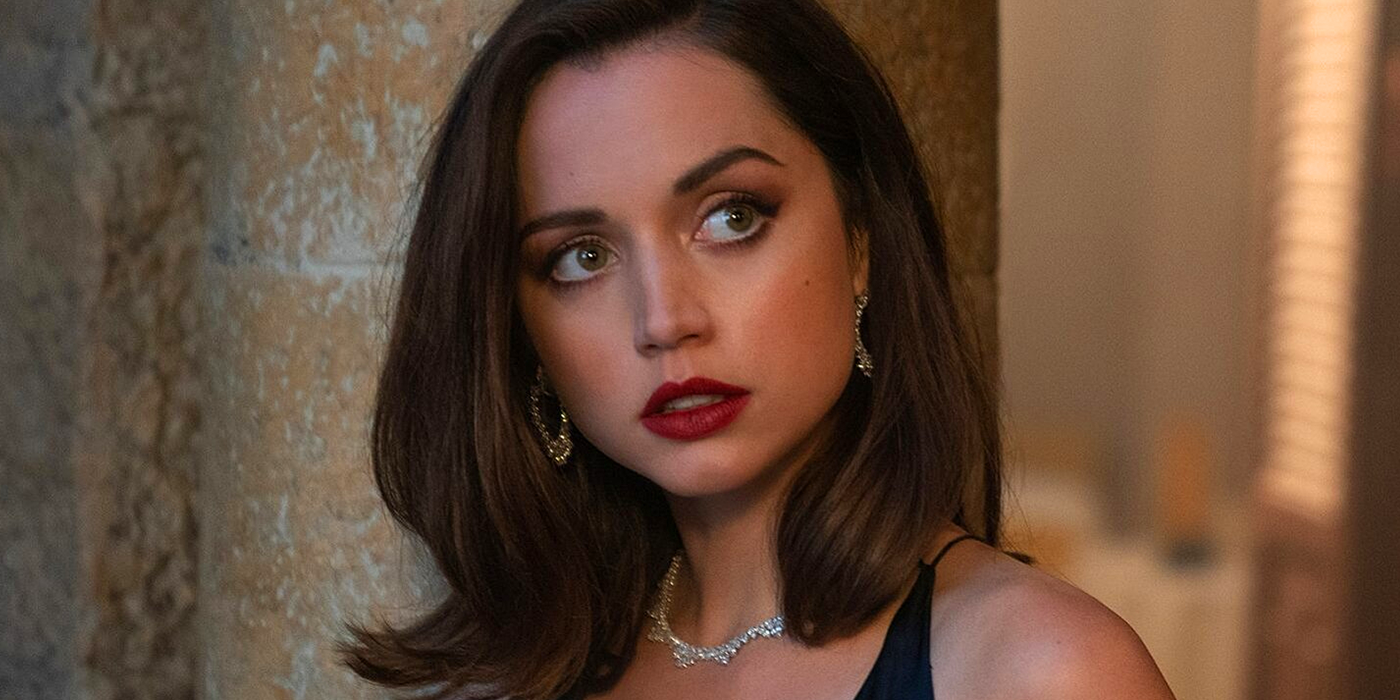 A close-up of Ana de Armas as Paloma in No Time To Die