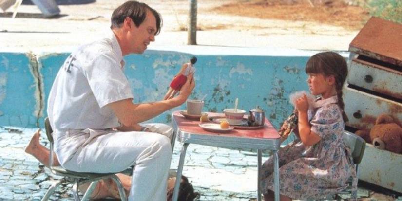 Garland Greene talks to a little girl in Con Air