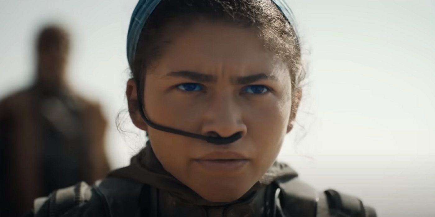 Zendaya como Chani parece séria em Duna 2