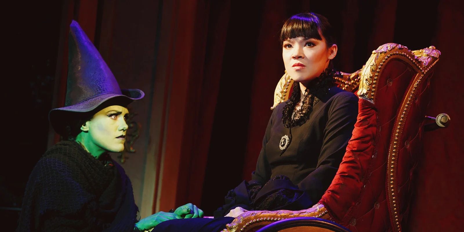 Emily Koch As Elphaba & Megan Masako Haley As Nessarose In Wicked National Tour
