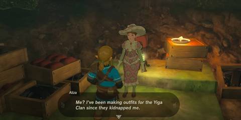 Zelda: Tears of the Kingdom Похищенная портниха Ализа в поселении клана Ига