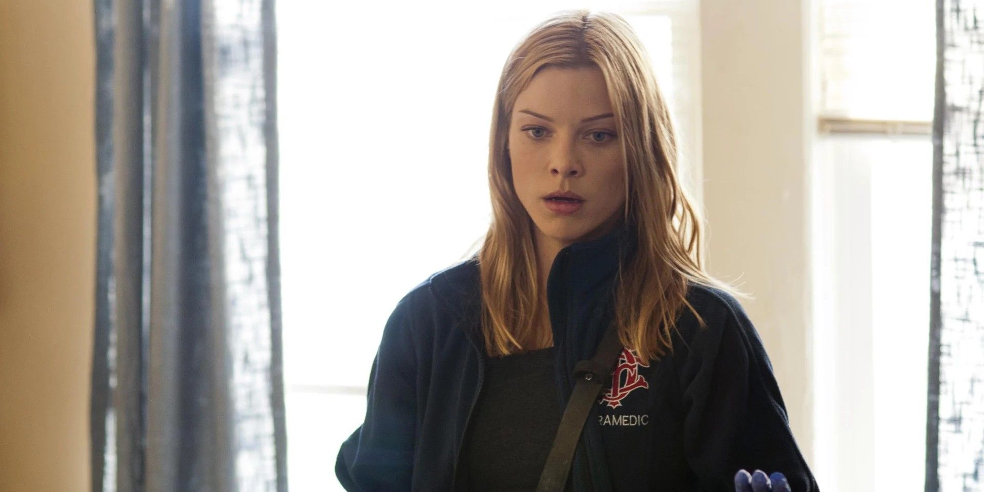 Leslie Shay (Lauren German) looking shocked in Chicago Fire.