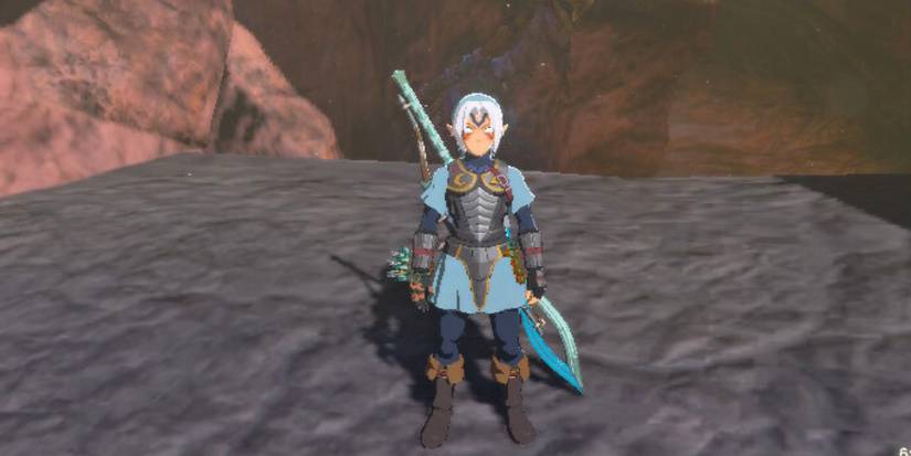 Link wearing the full Fierce Deity armor set in Zelda: Tears Of The Kingdom
