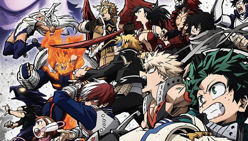 The current cast of My Hero Academia