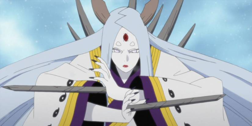 Naruto's main villain Kaguya Otsutsuki using her bone blades.