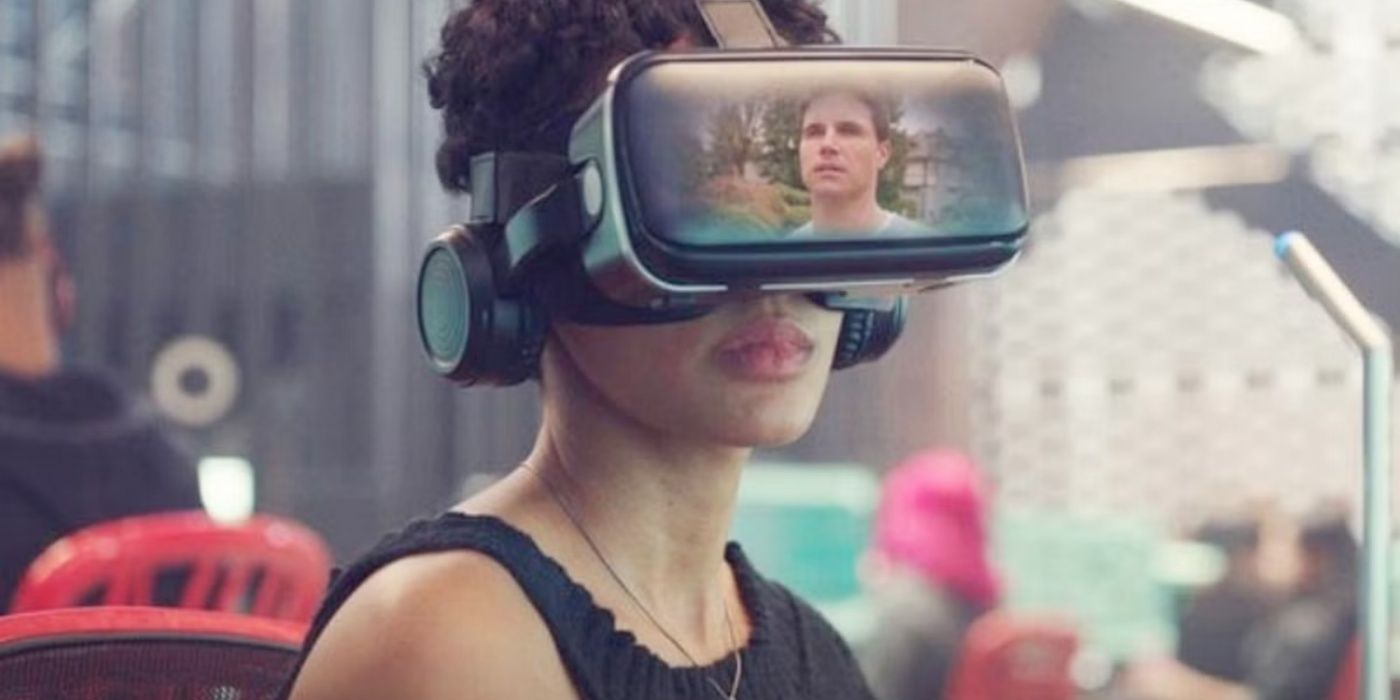 Nora seeing Nathan on a VR headset in Upload