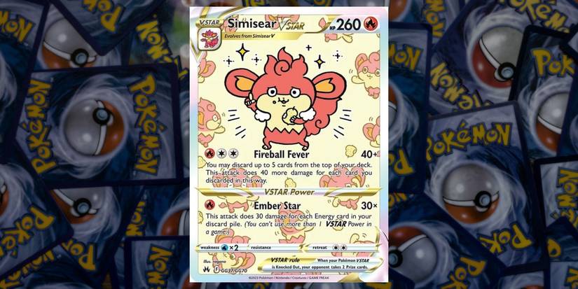 simisear vstar pokemon card - GG37/GG70 - Crown Zenith - Galarian Gallery Colorless Rule Simisear VSTAR #GG37 EXTENDED ART