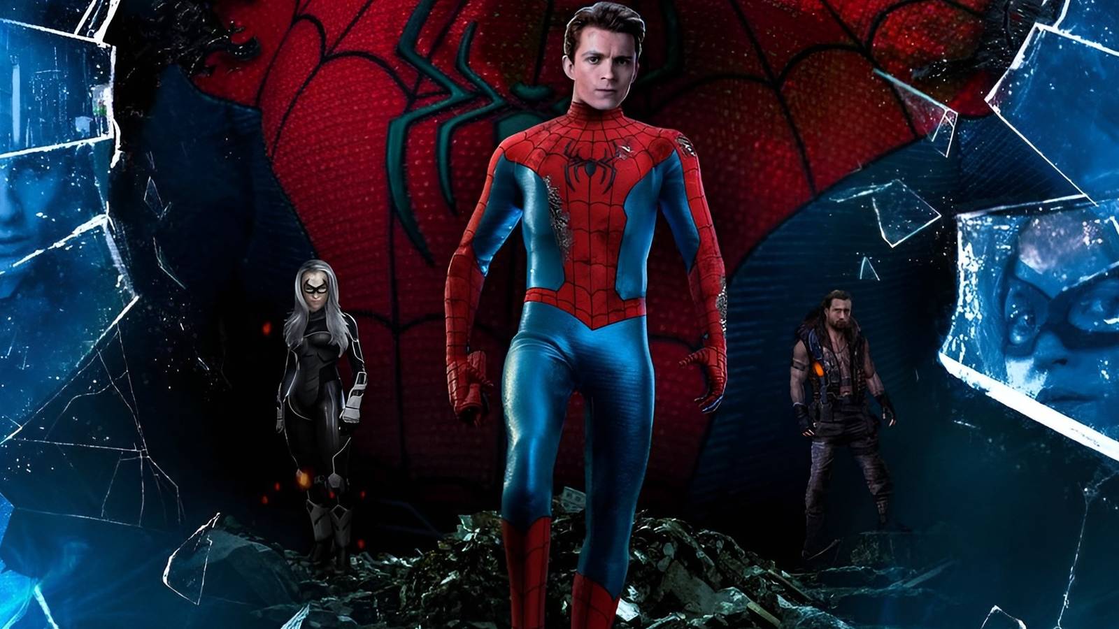 Tom Holland's Spidey Is Hunted By Kraven In MCU Spider-Man 4 Fan Poster