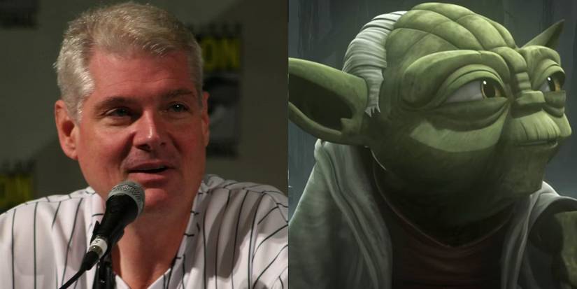 Tom Kane em estúdio de gravação para Star Wars