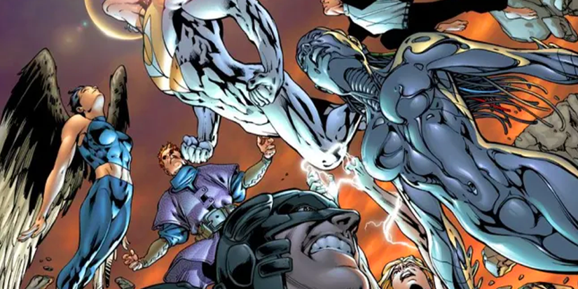 The Authority Members Fly Up Into The Sky