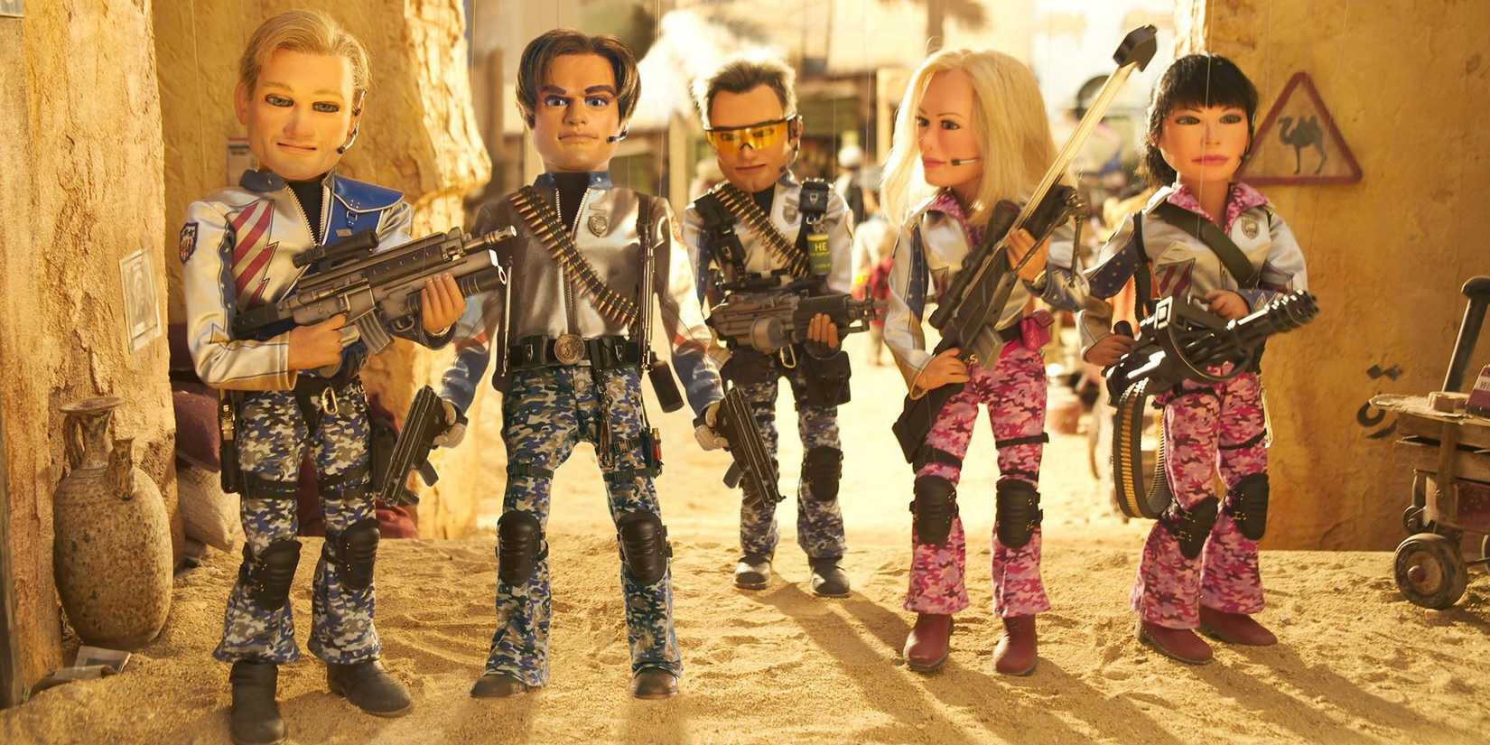 The team gathered at a bazaar in Team America World Police