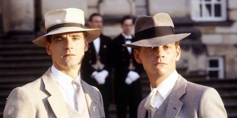 two characters from Brideshead Revisited staring at the camera