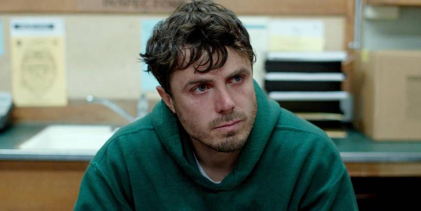 Casey Affleck as Lee Chandler looking distressed in Manchester By the Sea