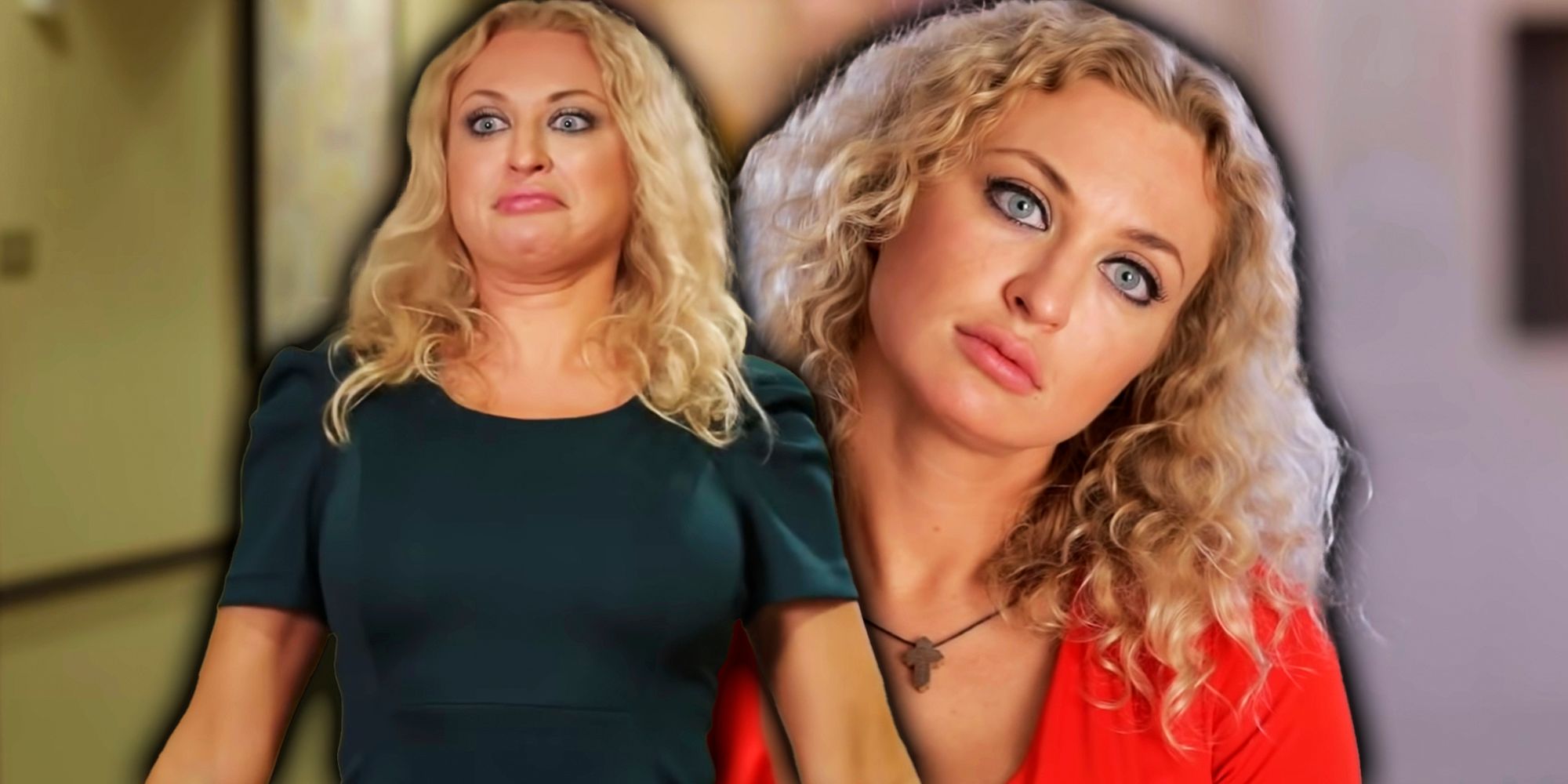 Side by side images of Natalie Mordovtseva from 90 Day Fiance