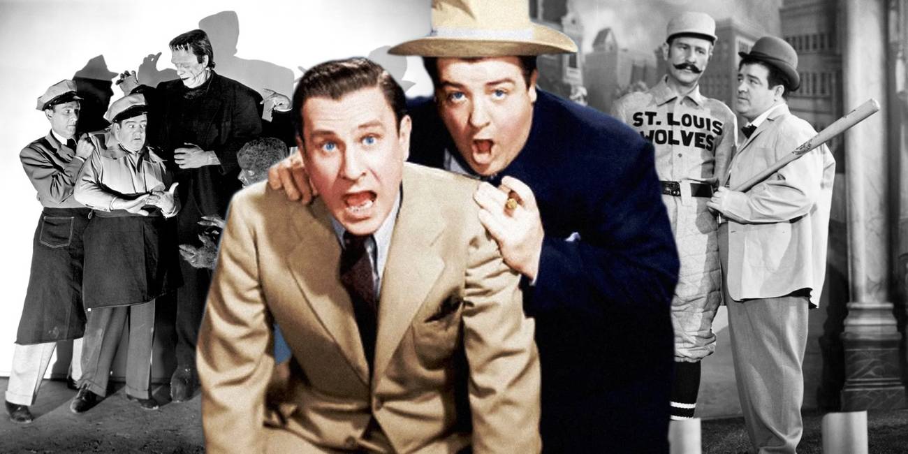 A composite image of Abbott and Costello in their best movies