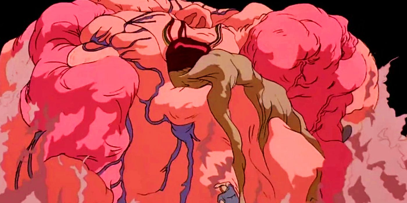 Akira's Tetsuo is a blob of all-consuming flesh in Akira's finale.