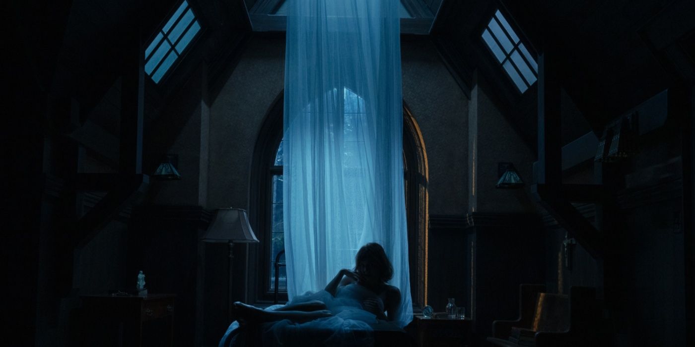 Kristen in bed in Evil season 4