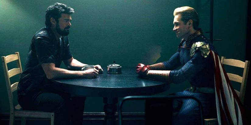 homelander butcher have tense meeting in the boys season 3