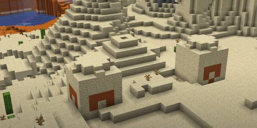 Minecraft Desert Temple with Diamonds from World Seed