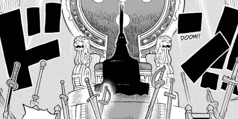Imu sits on the Empty Throne in One Piece