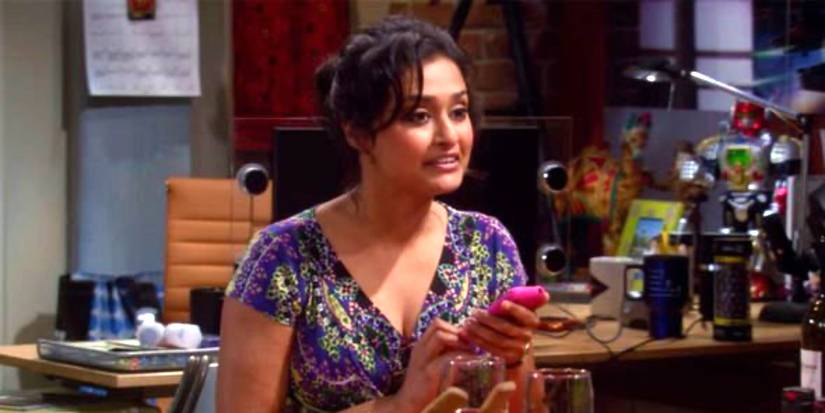 Lakshmi talking on the Big Bang Theory