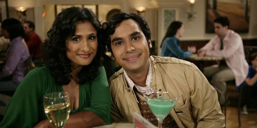 Lalita and Raj smiling for the camera 