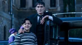 Lurch and Pugsley standing by the car on Wednesday