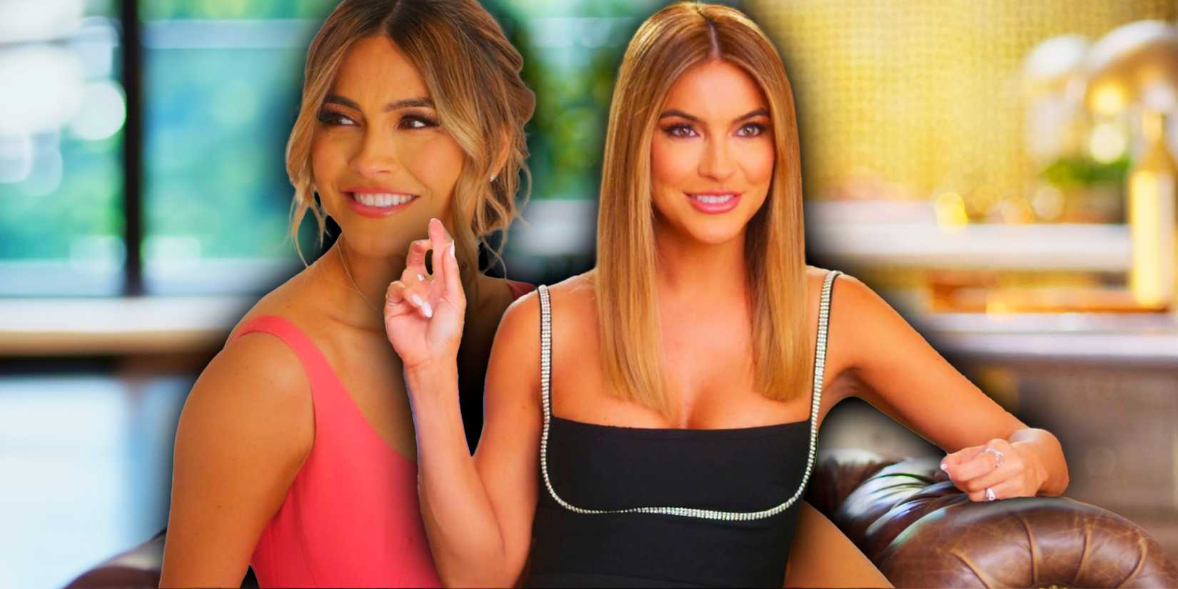 Крисшел Стаус из "Selling Sunset" в монтаже из фотографий, выглядящая гламурно