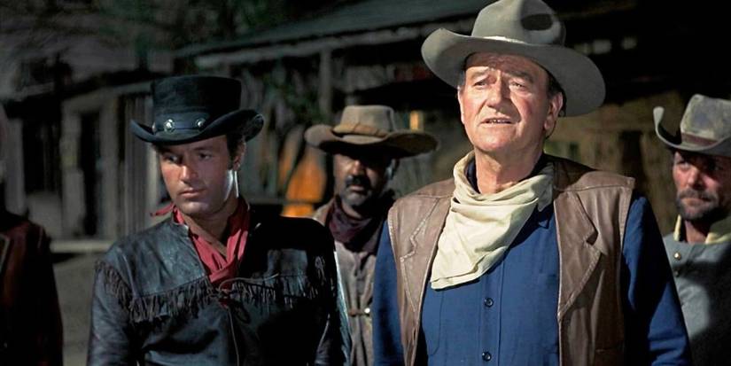 John Wayne e James Caan em El Dorado.
