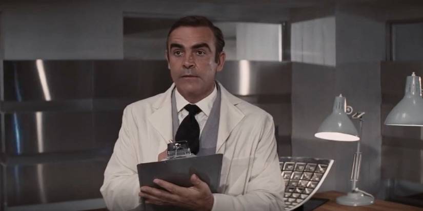 Sean Connery as James Bond disguised as Klaus Hergescheimer in Diamonds Are Forever