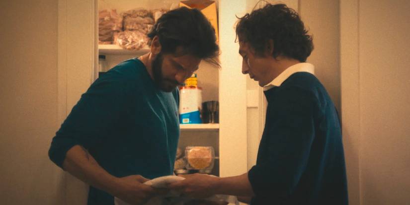 Jeremy Allen White and Jon Bernthal as Carmy and Mikey in The Bear season 2